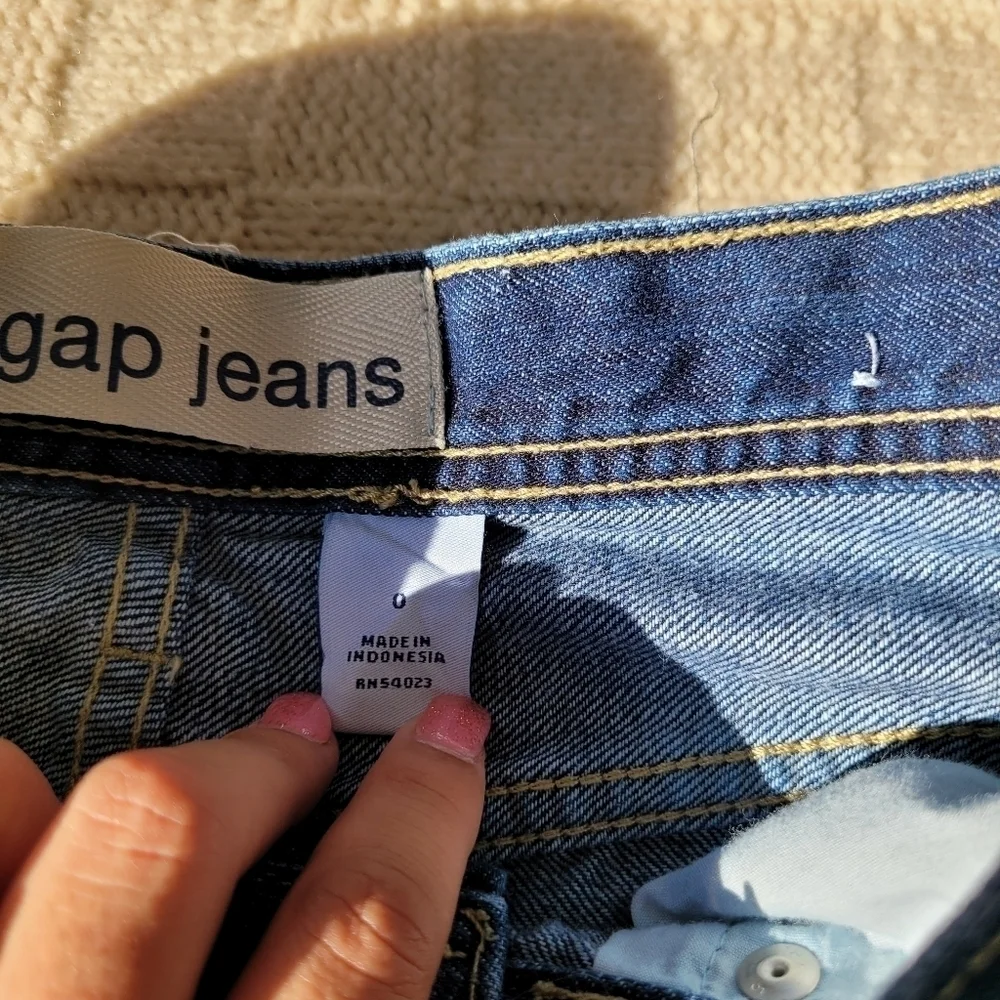 Gap Dark Wash Jean Mini Skirt 0